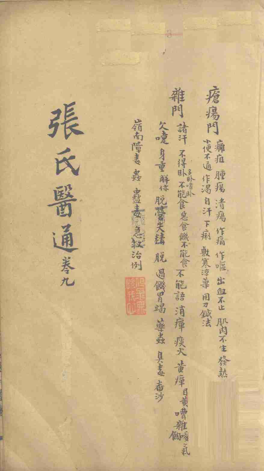 张氏医通  卷9